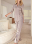 Casual V Neck Two-Piece Set