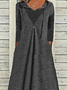 Casual Plain Long sleeve Loose Dress