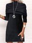 Party Loose Jersey Half Turtleneck Tunic Dress