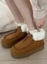 Vintage Plush Warm Zip-Up Platform Snow Boots