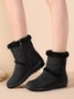 Casual Winter Warm Lined Snow Boots with Side Zip