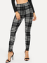 Jersey Casual Regular Fit Houndstooth Leggings