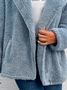 Casual Fluff/Granular Fleece Fabric Loose Teddy Jacket