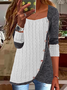Christmas Casual Buttoned Long Sleeve Top Xmas Top