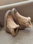 Rhinestone Split Joint Warm Fur Lined Slip on Ankle Boots