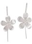 Boho Vintage Silver Floral Worn Earrings Ethnic Jewelry