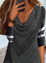 Casual Long sleeve V neck Loose Top