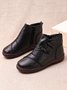 Women's Ethnic Comfy Sole Side Zip Warm Lined Ankle Boots
