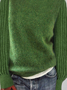 Casual Plain Loose Long sleeve Sweater