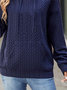 Loose Plain Texture Casual Hoodie Sweatshirt