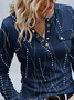 Buttoned Loose Casual T-Shirt