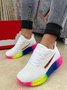 Gradient Sole Lightweight Non-Slip Lace-Up Sneakers