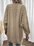 Yarn/Wool Yarn Casual Sweater Coat
