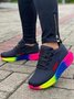 Gradient Sole Lightweight Non-Slip Lace-Up Sneakers
