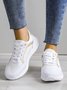 Plus Size Mesh Fabric Split Joint Casual Lace-Up Sneakers