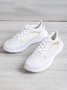 Plus Size Mesh Fabric Split Joint Casual Lace-Up Sneakers