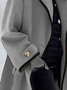 Woolen Cloth Winter Casual Plain H-Line Long Sleeve Shawl Collar Cardigan