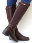 Vintage  Knit Paneled Riding Boots with Size Zipper