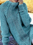 Casual Plain Long sleeve Loose Sweater TUNIC