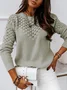 Plain Casual Crew Neck Sweater