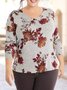 Plus Size Sweetheart Neckline Casual Top