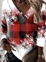 V Neck Casual Loose Sweatshirt