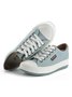 Womens's Plain Color Lace-Up Casual Canvas Sneakers