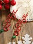 HOHOHO Letter Pattern Bell Earrings Daily Christmas New Year Music Festival Jewelry Xmas Earrings
