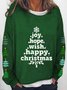 Christmas Long sleeve Jersey Loose Text Letters Casual Sweatshirt Xmas Hoodies