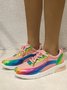 Rainbow Ombre Contrast Panel Sneakers