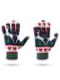 Casual Snowflake Christmas Pattern Cotton Five Finger Gloves Autumn Winter Warm Accessories Xmas Gloves