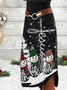 Plus Size Loose Crew Neck Christmas Dress Xmas Dress