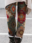 Ethnic Tight Casual Cotton-Blend Leggings