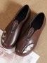 Vintage Printing Split Joint Comfy Sole Flat Shoes