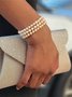 Banquet Party Pearl Multilayer Bracelet Elegant Dress Matching Jewelry