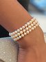 Banquet Party Pearl Multilayer Bracelet Elegant Dress Matching Jewelry