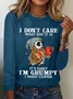 Women's Funny Owl Coffee I Don’T Care What Day It Is It’S Early I’M Grumpy Crew Neck Top