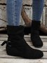 Plain Buckle Zipper Casual Inner Heightening Boots
