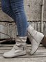Plain Buckle Zipper Casual Inner Heightening Boots