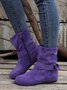 Plain Buckle Zipper Casual Inner Heightening Boots
