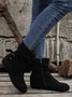 Plain Buckle Zipper Casual Inner Heightening Boots