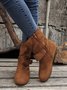 Plain Buckle Zipper Casual Inner Heightening Boots
