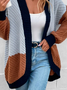 Color Block Casual Sweater Cardigan