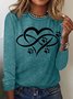 Women's Dog Paw Print Casual Crew Neck Top