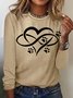 Women's Dog Paw Print Casual Crew Neck Top