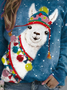 Christmas Alpaca Funny Casual Sweatshirt