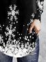 Plus Size Snowflake Loose Casual Top