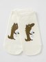 Casual Fun Cartoon Animal Pattern Cotton Socks Daily Commuting Outdoor Accessories
