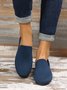 Breathable Mesh Fabric  Casual Slip On Flat Shoes