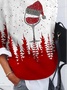 Christmas Wine Glass Casual T-Shirt Xmas T-shirt